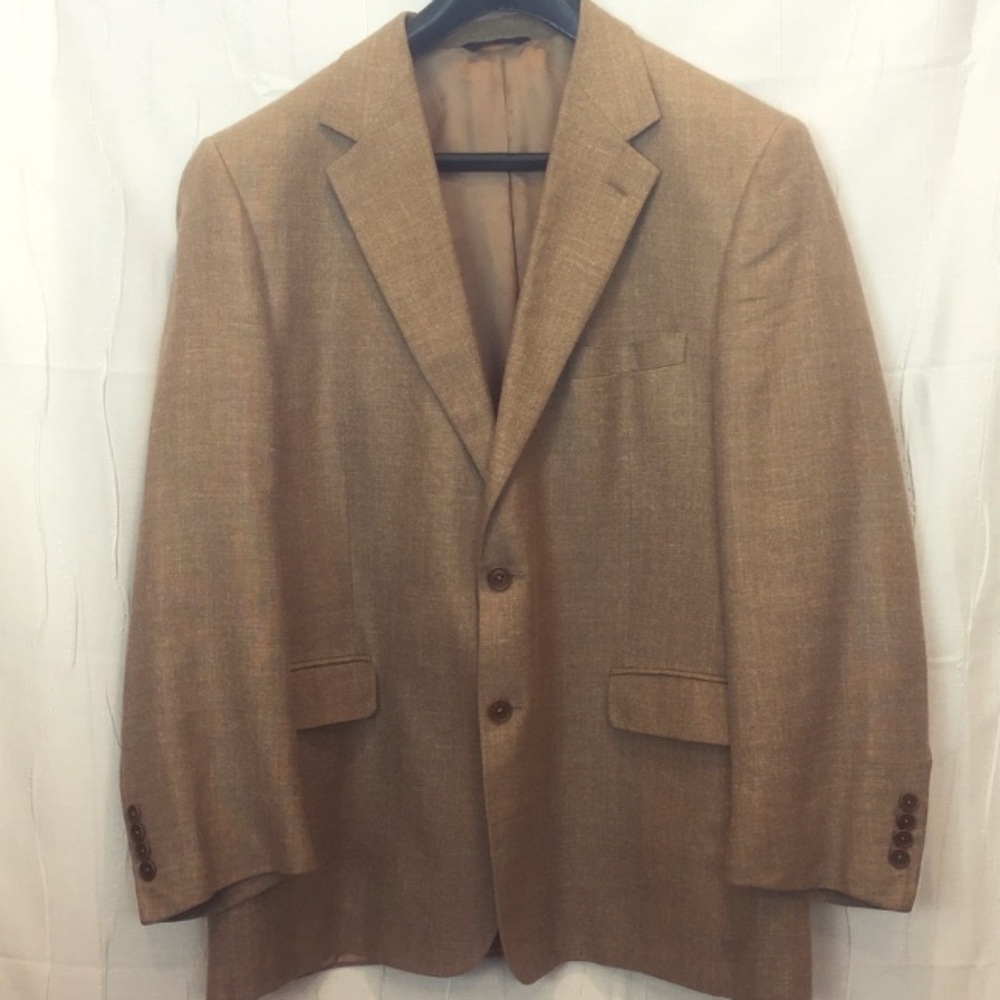 Brooks Brothers Tan Silk Linen Blazer